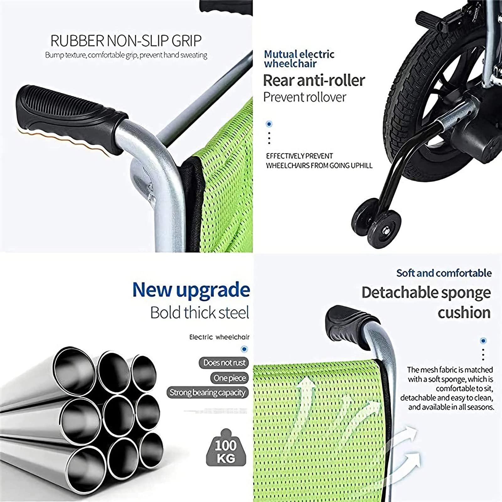 Silla de ruedas eléctrica para adultos, scooter de movilidad, ligero, plegable, resistente a la intemperie, portátil, eléctrico, batería doble, móvil compacto y resistente, para viajes, adultos
