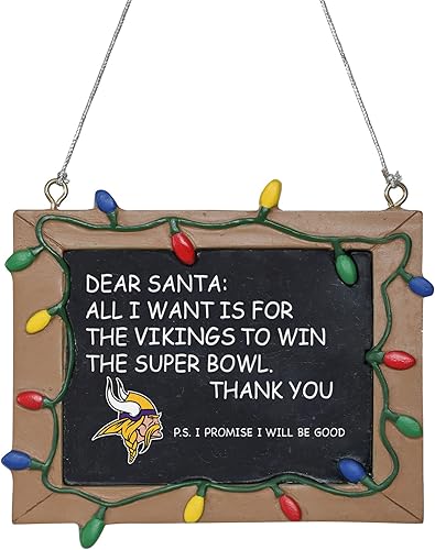 Miniatura 22 de NFL Resin Holiday Christmas Chalkboard Sign Ornament