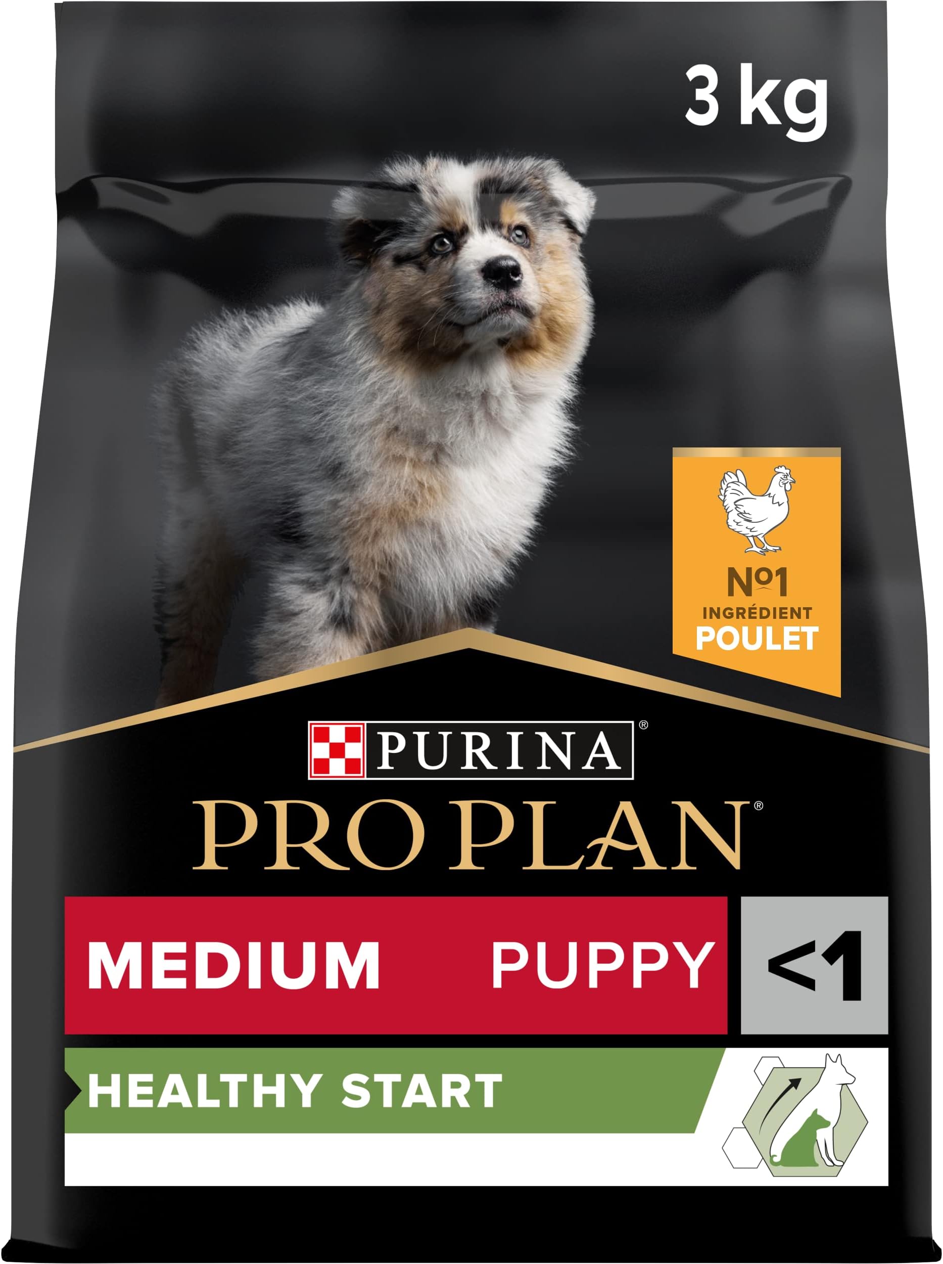 Medium Puppy Healthy Start up to 12-15 Months Dry Dog Food Chicken 3kg Pack