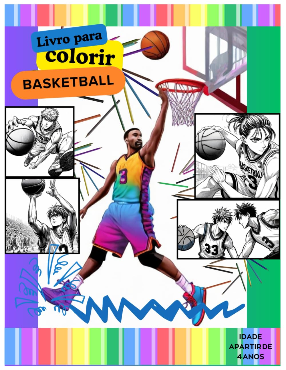 Livro para colorir: Basketball