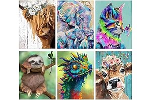 pvoodire Paint by Number for Adults Animals