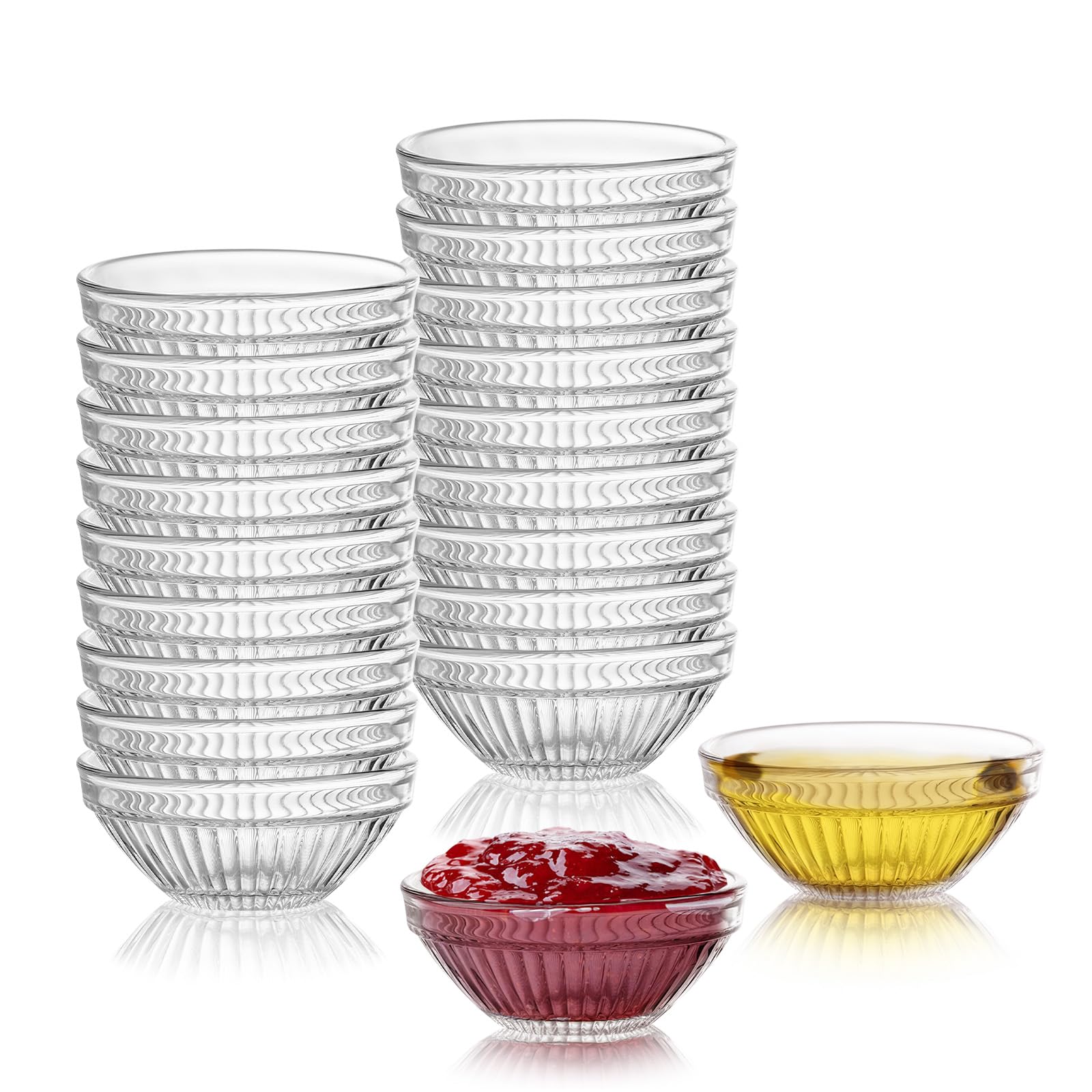 Petits bols en verre empilables par 20 pour réussir vos apéritifs, tapas et ateliers sushis