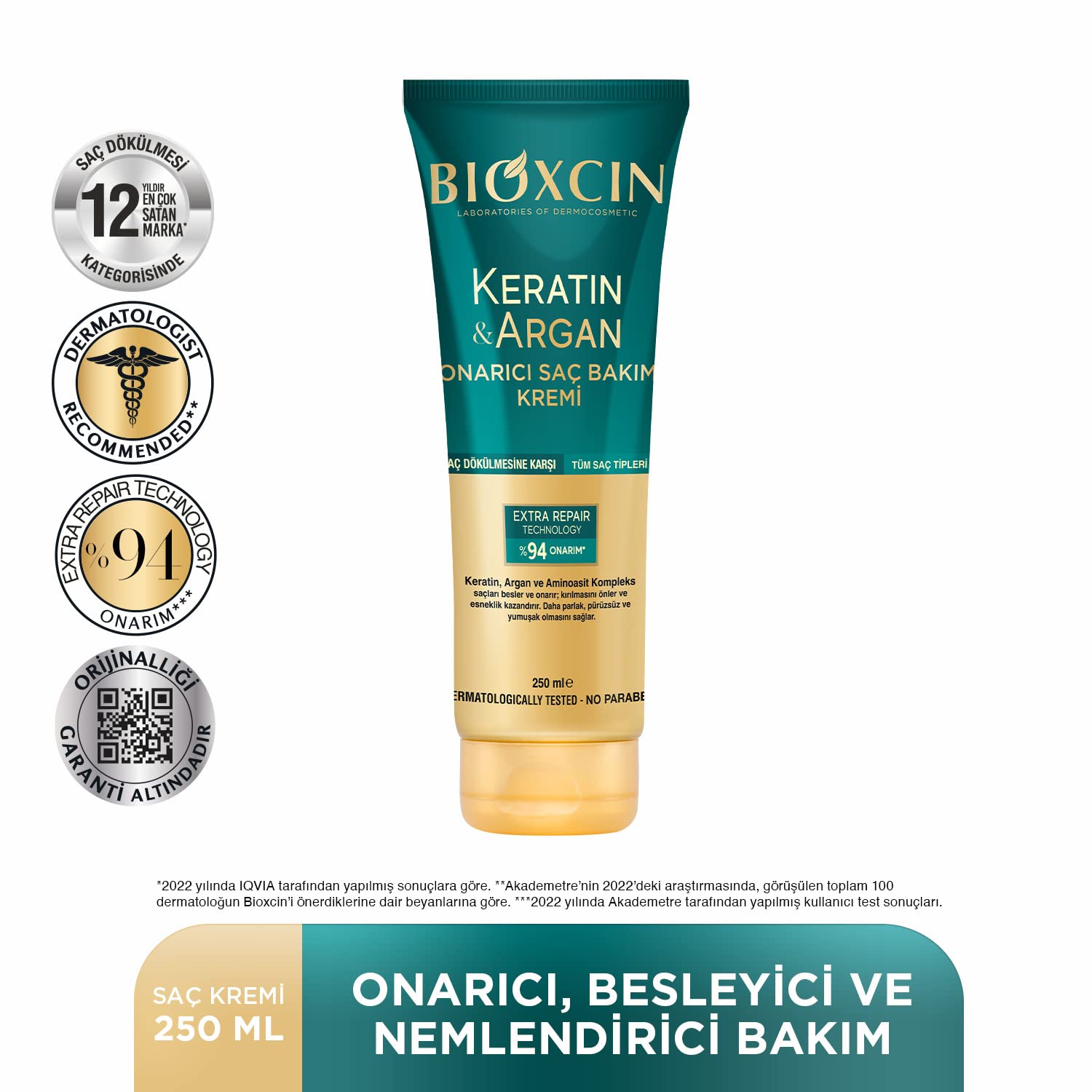 BIOXCIN Keratin Argan Repair Hair Care Cream for Worn and Damaged Hair 250 ML - Image 10