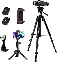 Fernglas Stativ 173 cm und 25 cm Mini Stativ mit Adapter und QR-Platten, Halterung für Handy/Tablets, kompatibel mit Fernglas/Teleskopen/Kameras