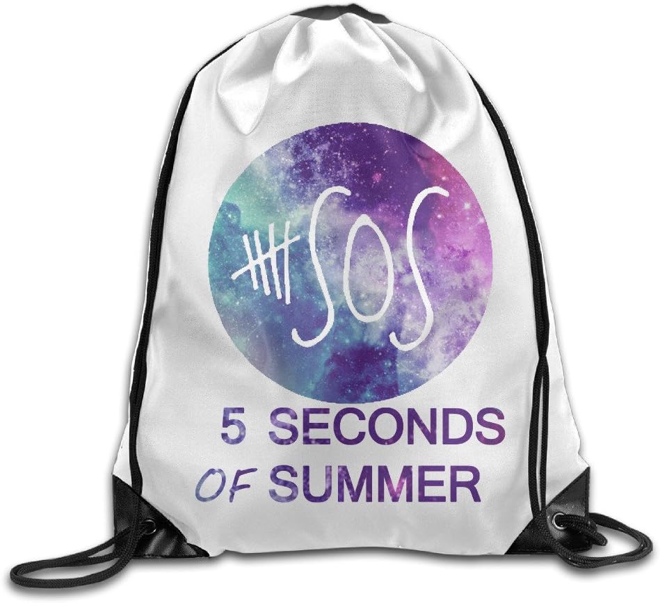 MGTER66 Backpack Gymsack Sport Bag 5sos White