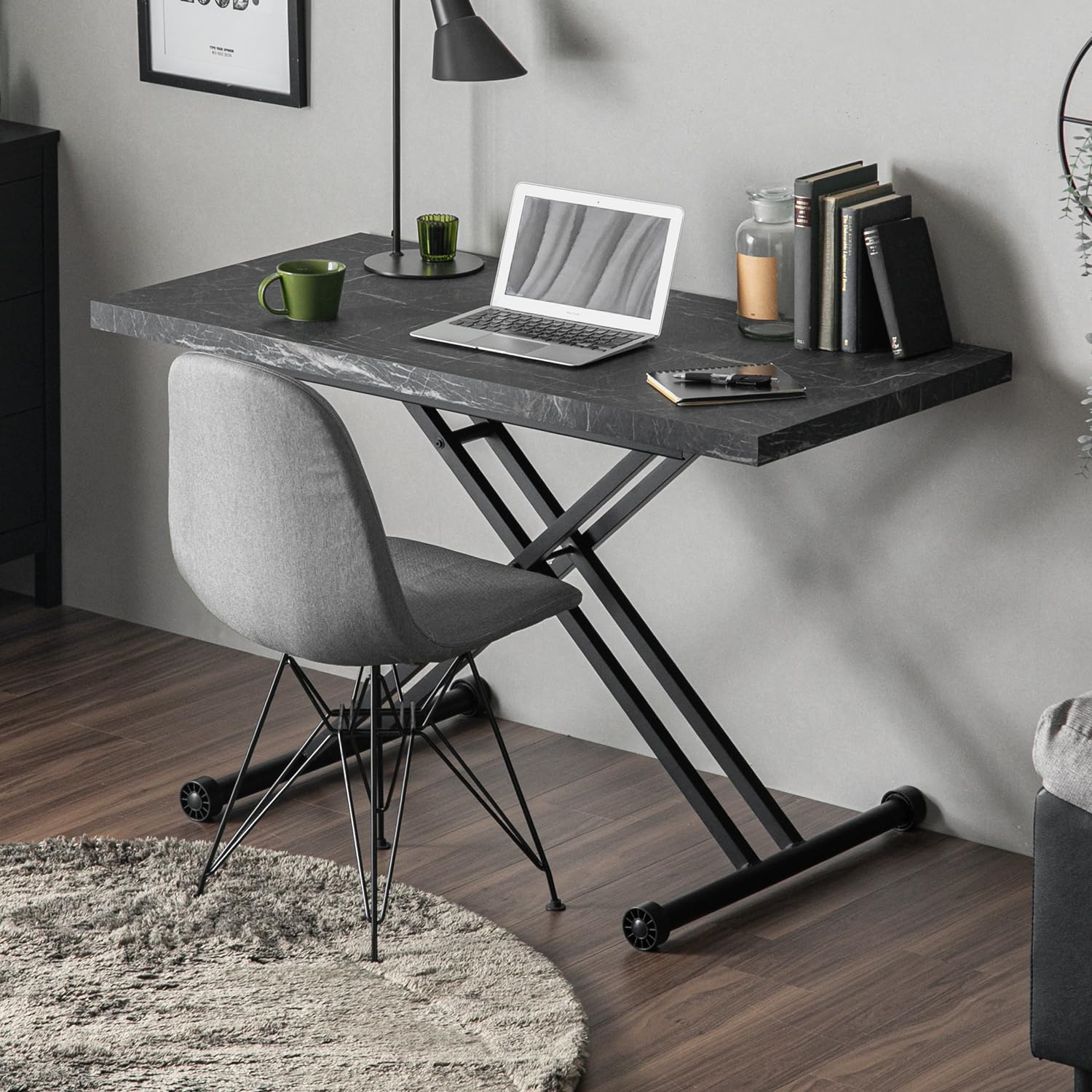 Amazon｜モダンデコ 昇降式テーブル 折り畳み 120cm ダイニング 