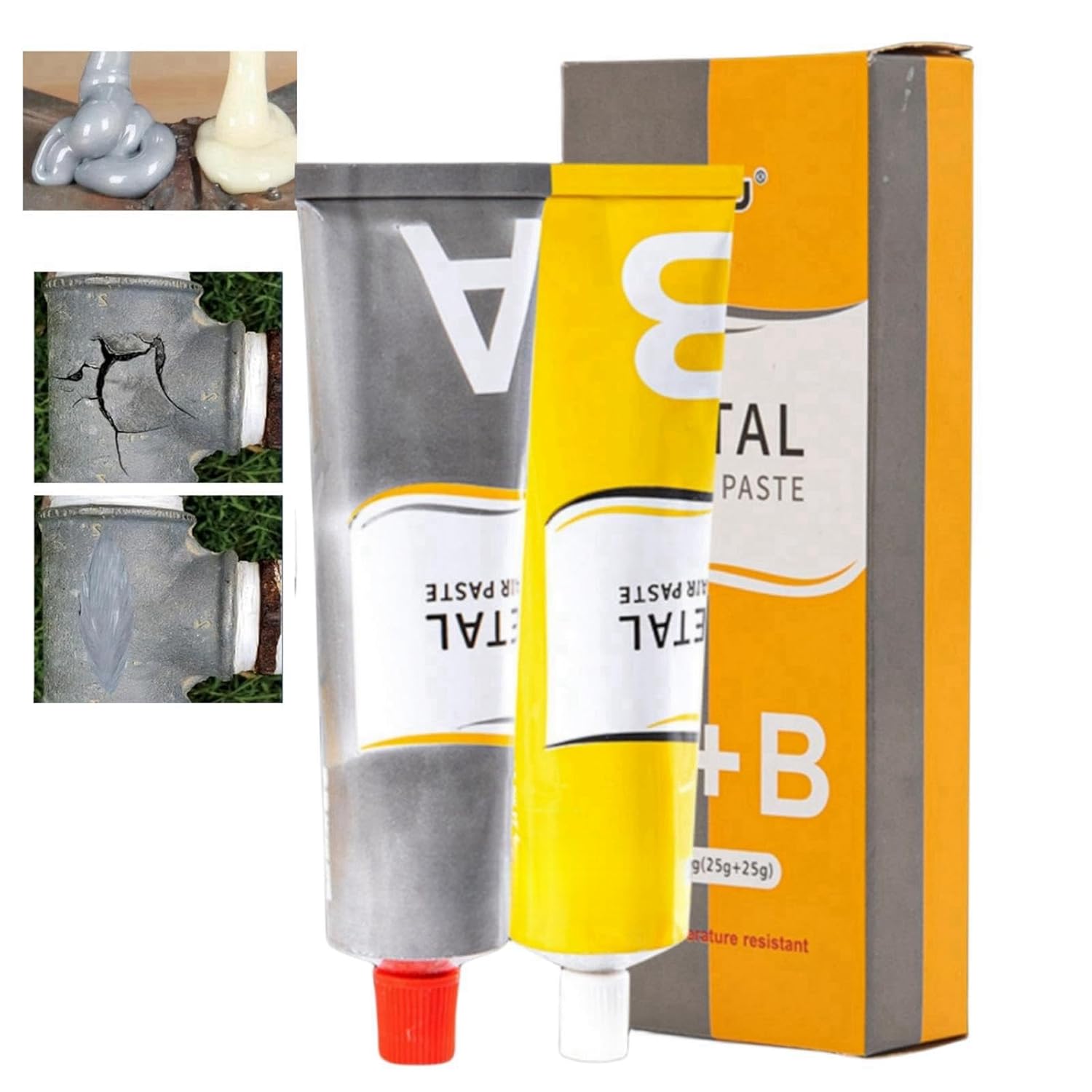 Weld Metal Repair Paste,Strong AB Glue,Liquid Metal Weld,Metal Glue