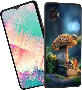 for Galaxy A05 Case,Slim Shockproof TPU Soft Rubber Silicone Cover Phone Case for Samsung Galaxy A05,Mushroom with Ladybug