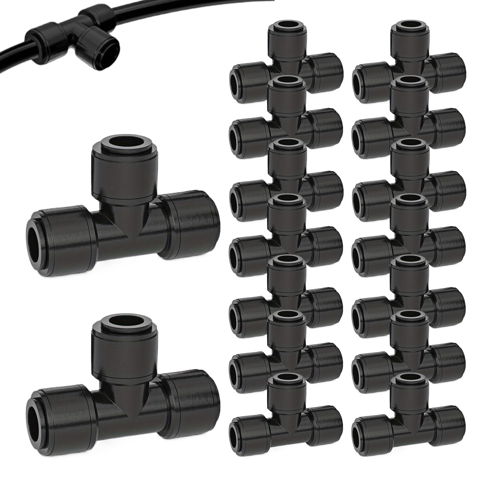Tee pour irrigation goutte à goutte 6mm connecteur en T pour arrosage de jardin et fruits