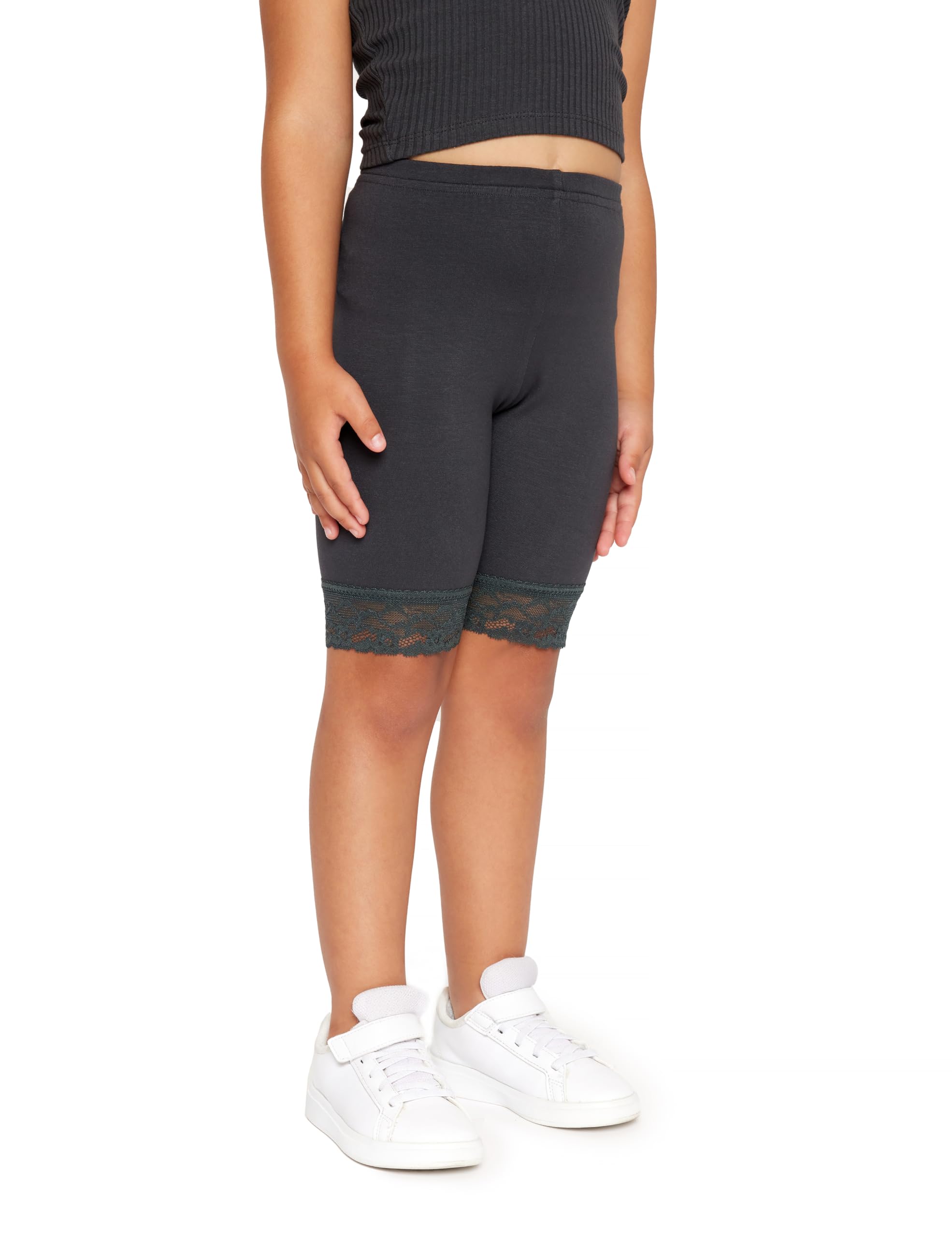 Merry Style Mädchen Kurze Leggings mit Spitze Mädchen Leggings aus Viskose MS10-434