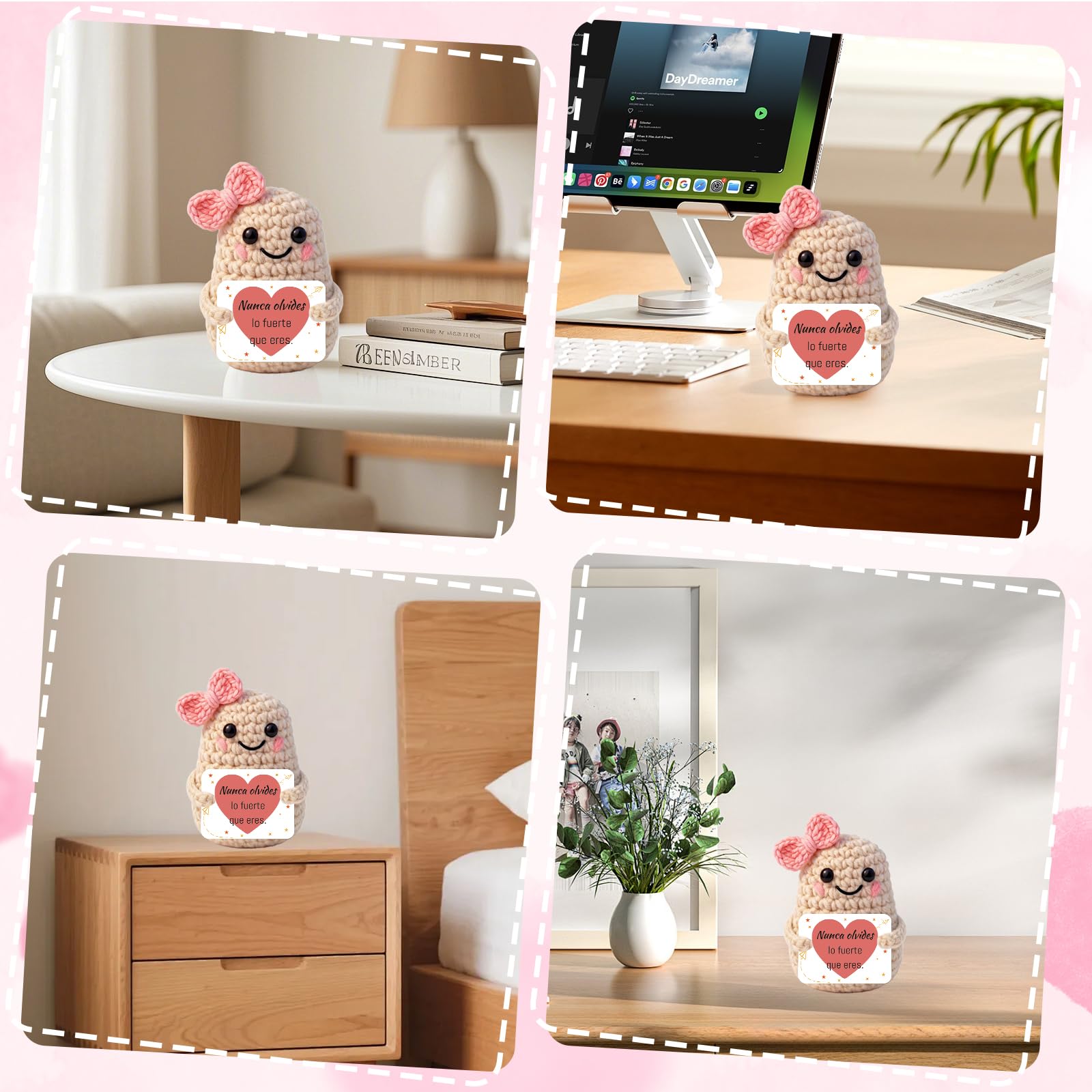 Szhhrxi Regalo Madre - Muñeco de Patata con Energía Positiva – Amuleto de la Suerte Hecho a Mano con Tarjeta Motivadora | Regalo Dia de la Madre, Regalos Mamá cumpleaños - Gifts for Mom (Patata) — view 6