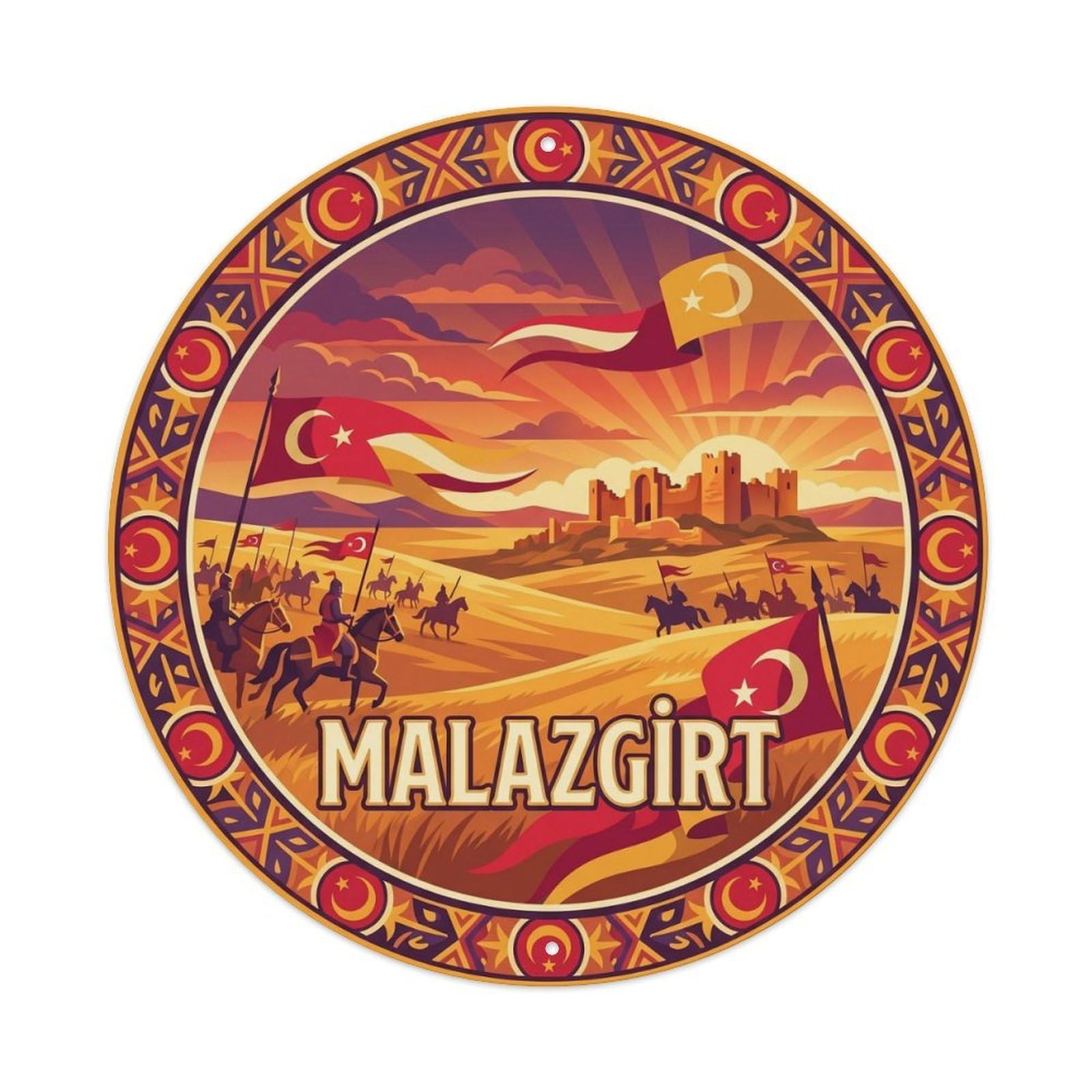 Mus Malazgirt Battlefield Historic Turkey Vintage Metal Tin Sign