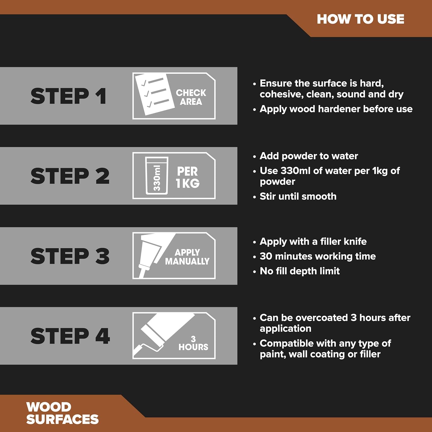 Toupret Wood Repair Filler 1kg