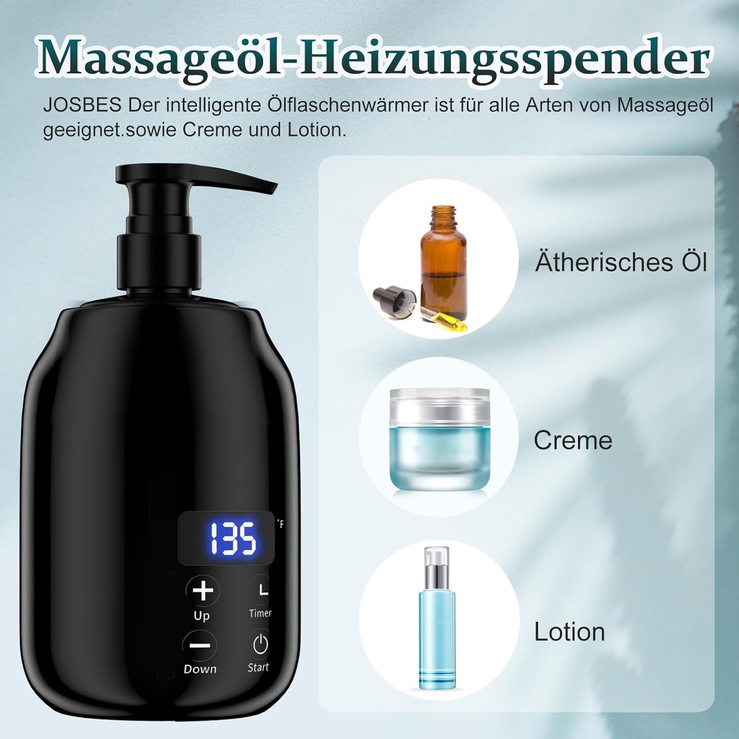 Scaldaolio per Massaggio per Olio da Massaggio Spa Dispenser da 2 Bottiglie e Scaldalozione Scaldabiberon per gel Scaldabiberon per Salone Scaldabiberon per olio da massaggio (Nero)