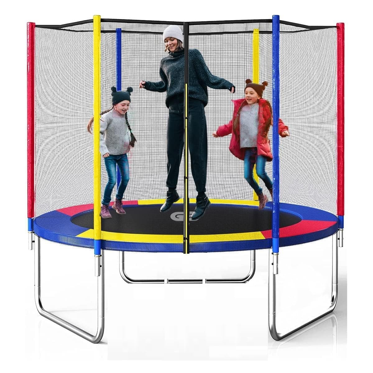 LET'S PLAY® LP-842 Imported Trampoline Jumping Trainer for Adults and Kids, Rebounder Trampoline with Metal Springs and Padding for Indoor and Outdoor (6 FEET)