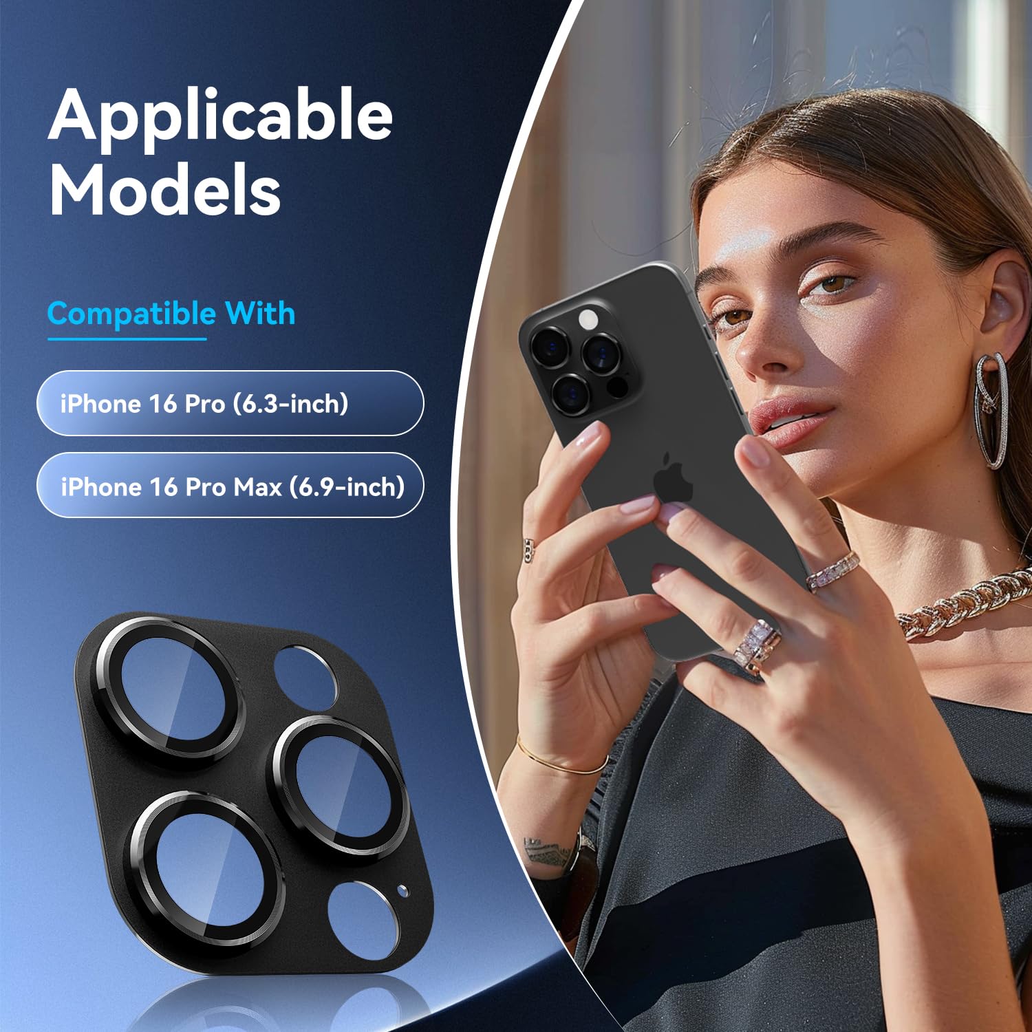 CloudValley Pour IPhone 16 & IPhone 16 Plus Protection Objectif Caméra