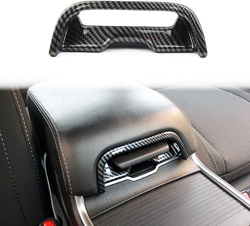 crosselec Reposabrazos de fibra de carbono con mango de caja, accesorios de decoración interior para Dodge Charger 2011-2021/Chrysler 300 2015-2021