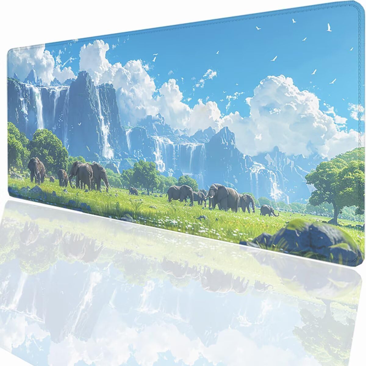 Tappetino per Mouse Gaming XXL 1200x600x3mm– Ufficio Mousepad Grande – Migliora la Velocità e la Precisione Tenuta Stabile Sottomano per Ufficio e Casa Accessori Scrivania Paesaggio PjY12877 N-U