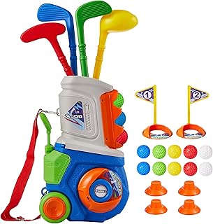 PJG Toddler Golf Set, Plastic Kids Golf Clubs Ages 1 2 3 4 5