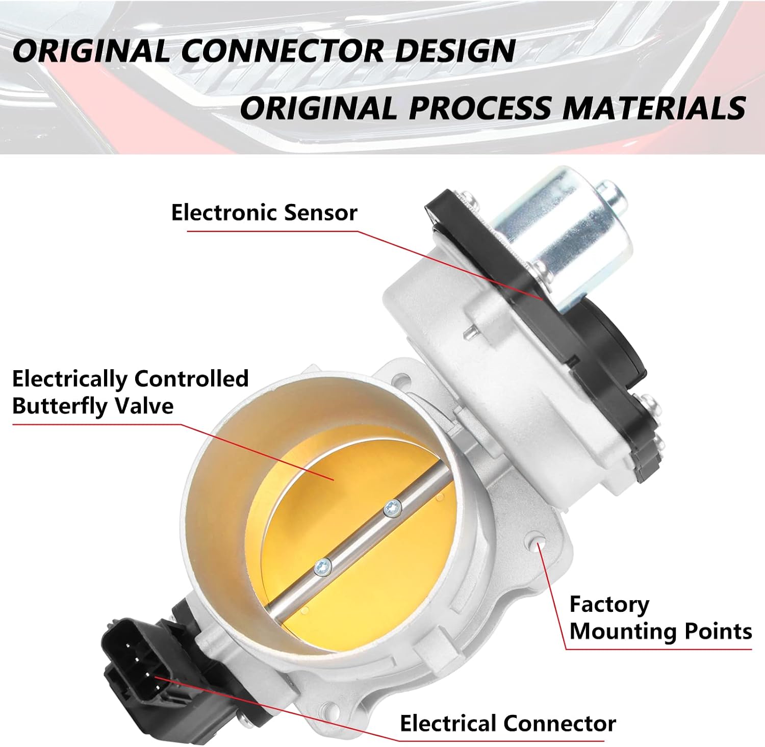 75mm Electronic Throttle Body Assembly V8 5.4L 8L3Z9E926A 8L3Z9E926B 8L3Z9E926C Compatible with Expedition 2005-2014 F-150 2005-2010 Navigator Mountaineer Mark LT