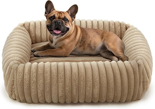 Miniatura 11 de FURTIME Camas para Perros Medianos para Perros Medianos Lavables, Cama Ortopédica para Perros, Cama Rectangular Cálida Suave Calmante para Dormir