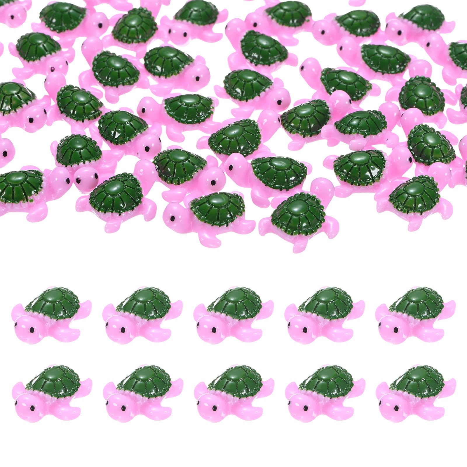 M METERXITY 20-Pack Mini Resin Turtles, 0.79inch/2cm Miniature Sea Turtle Figurines for Fairy Garden/Micro Landscaping/Aquarium, Cute Ocean Animal Statue [Purple]