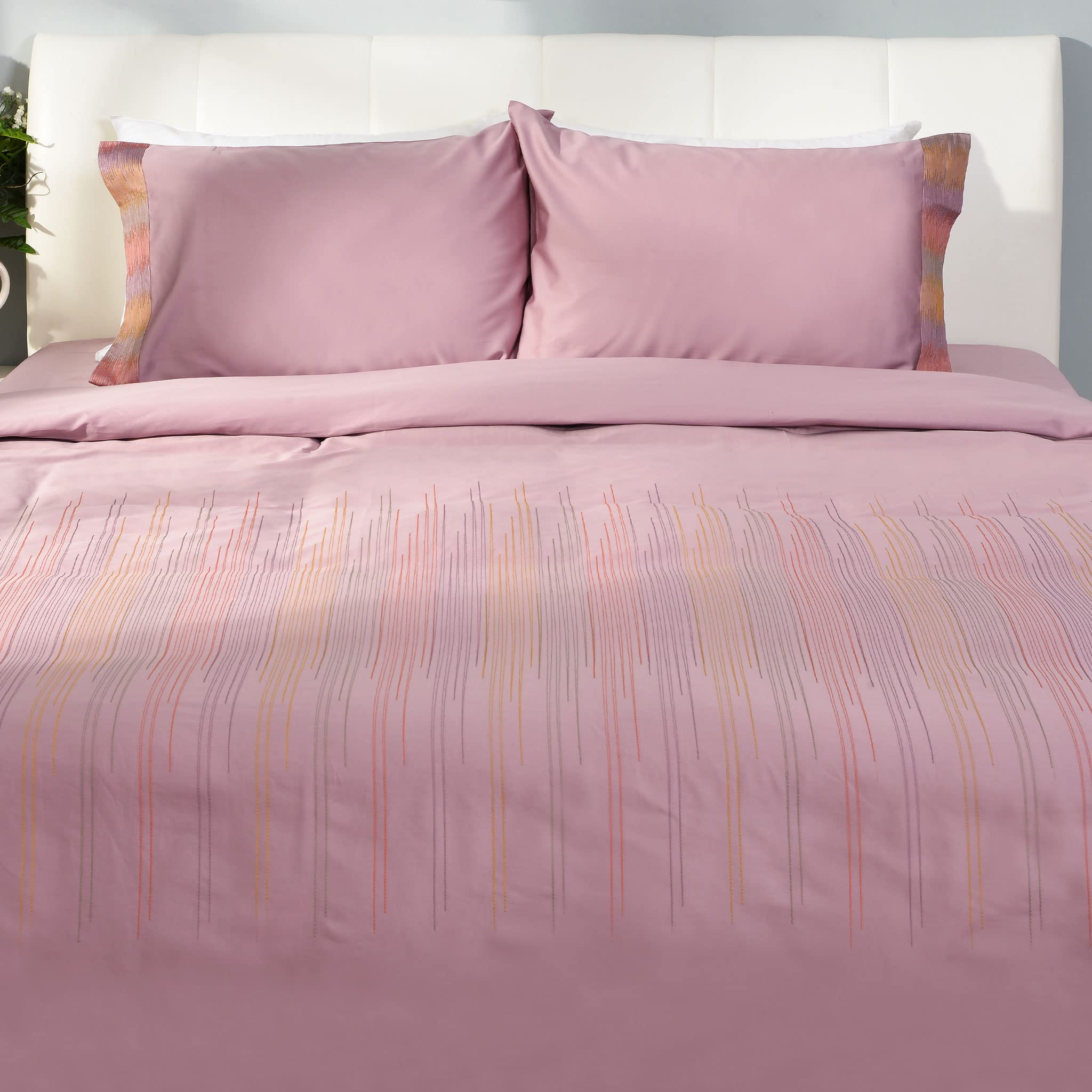 Deco Mex BOVBARCELONA876 Barcelona 4-Piece Bed Linen Set 200 x 220 cm Purple/Multi-Coloured
