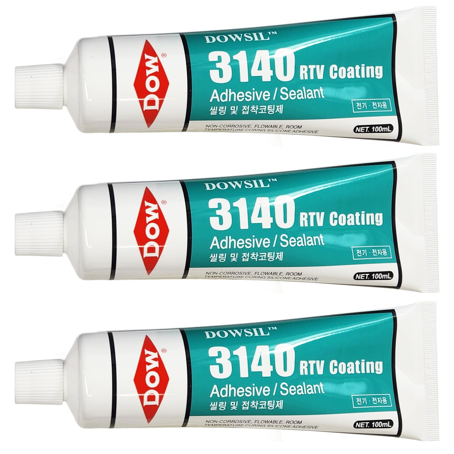 Dow DOWSIL (Formerly DOW Corning) 3140 Epoxy RTV Coating 100ml [3.38 Oz] Tube Silicone Adhesive Sealant Dow3140 (3 Packs) by Laoneer
