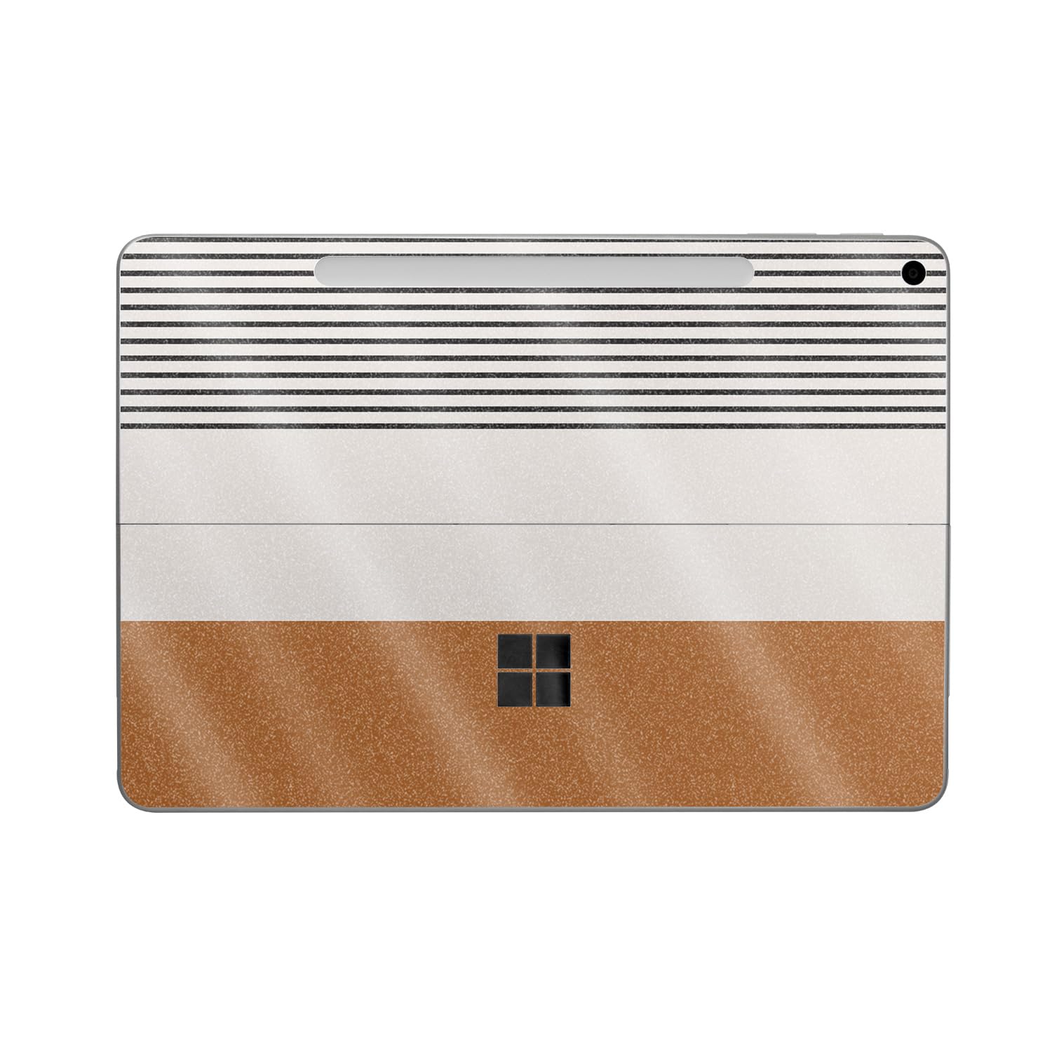 Glossy Glitter Tablet Skin Compatible with Microsoft Surface Pro 12" (2025) - Neutral Stripes - Premium 3M Vinyl Protective Wrap Decal Cover - Easy to Apply | Crafted in The USA by MightySkins