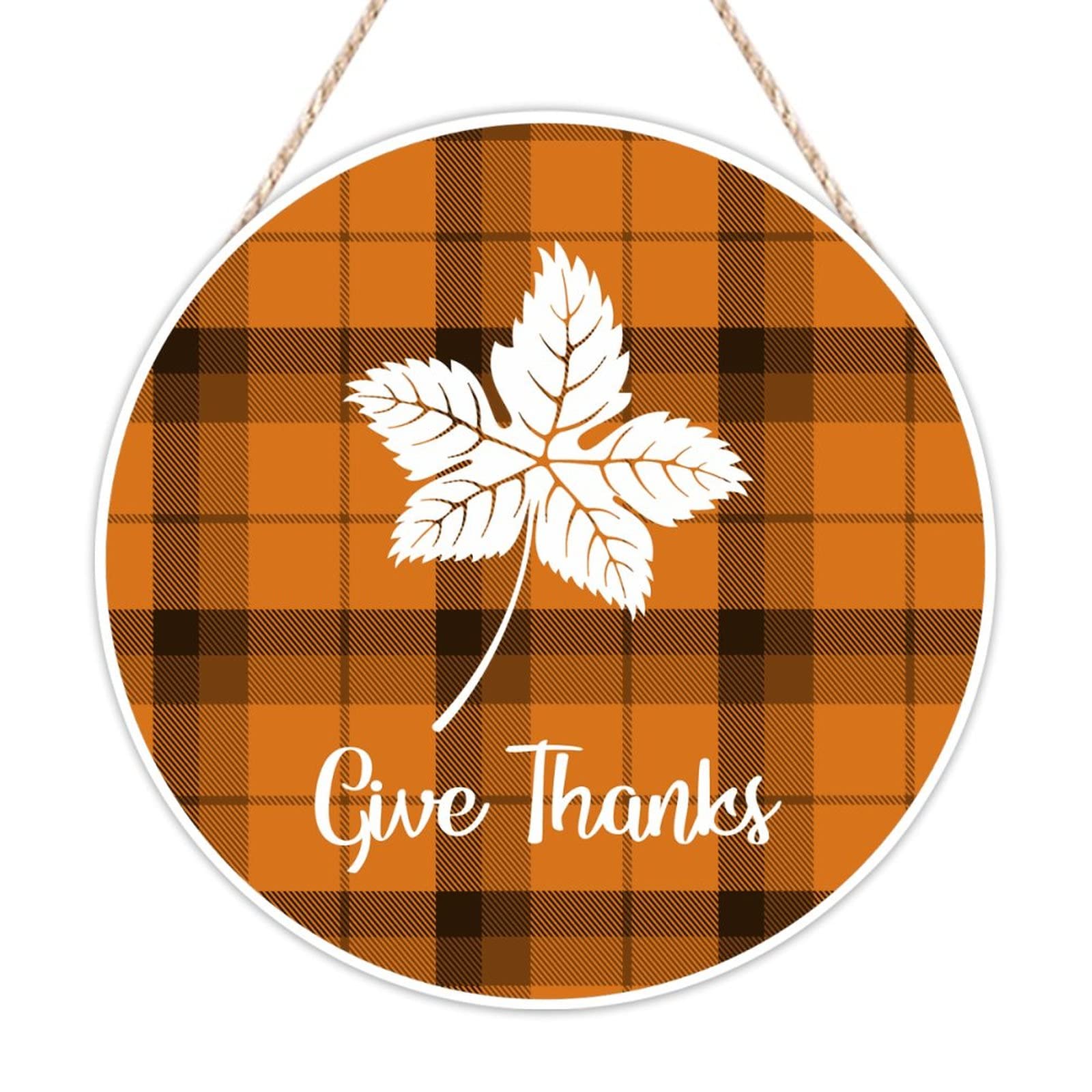 Panneau de bienvenue porche d'entrée Give Thanks automne déco maison