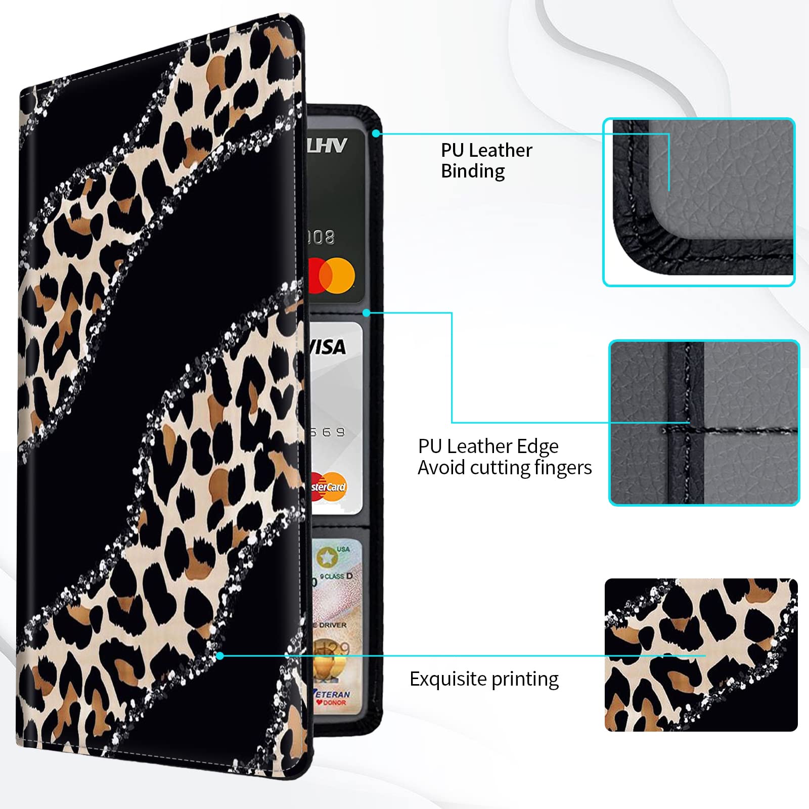 EDGFRTOIO Car Document Holder - Premium PU Leather Wallet For Registration, Insurance & Driver's License | Glove Box Organizer, Spirit Ouija Board Design - View #2