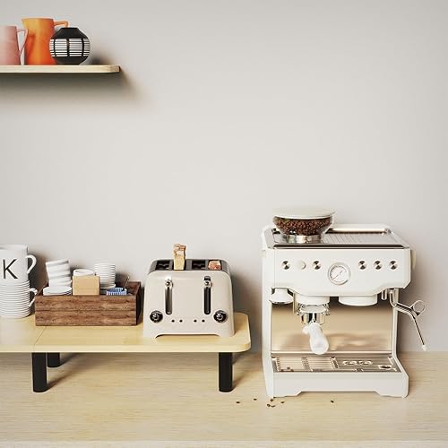 Miniatura 5 de Soporte elevador de monitor grande extra largo de 43.7 pulgadas, elevador de monitor doble, soporte de TV ancho para 2 monitores, elevador de