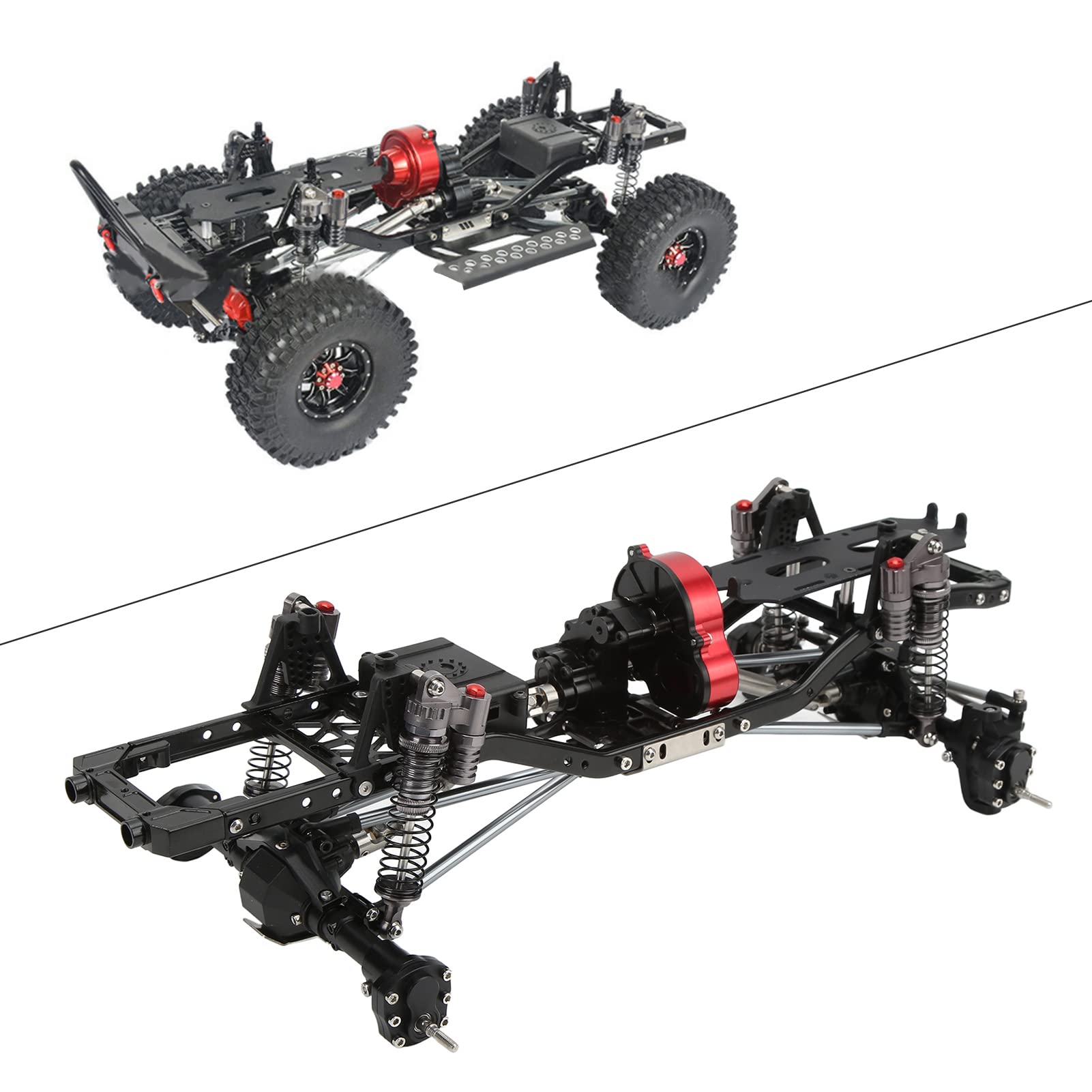 RC rama samochodu w całości z metalu zestaw podwozia rozstaw osi 313 mm do pojazdu zdalnie sterowanego SCX10 1/10