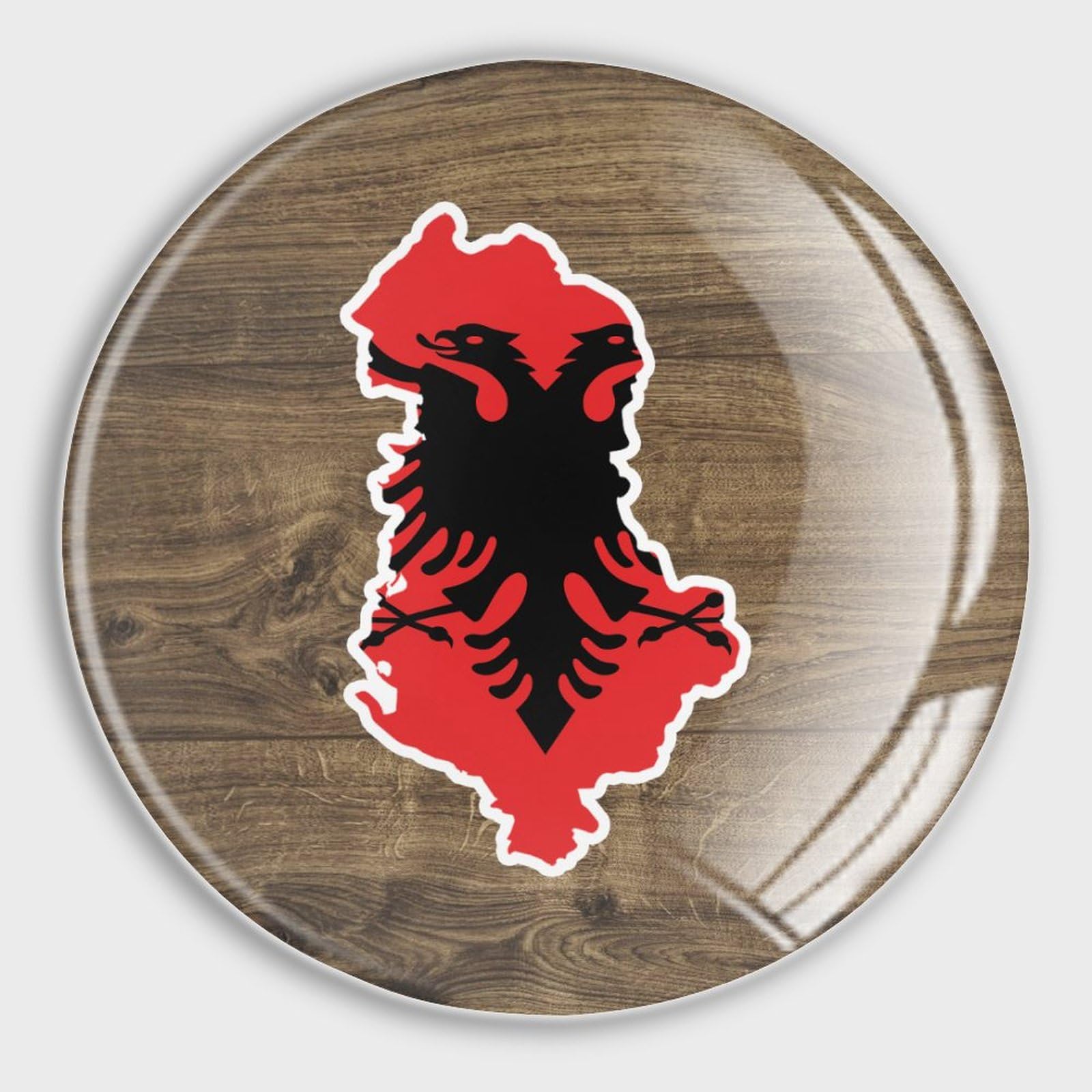 Imanes de vidrio de Albania para organizar notas en la pizarra de la oficina y cocina