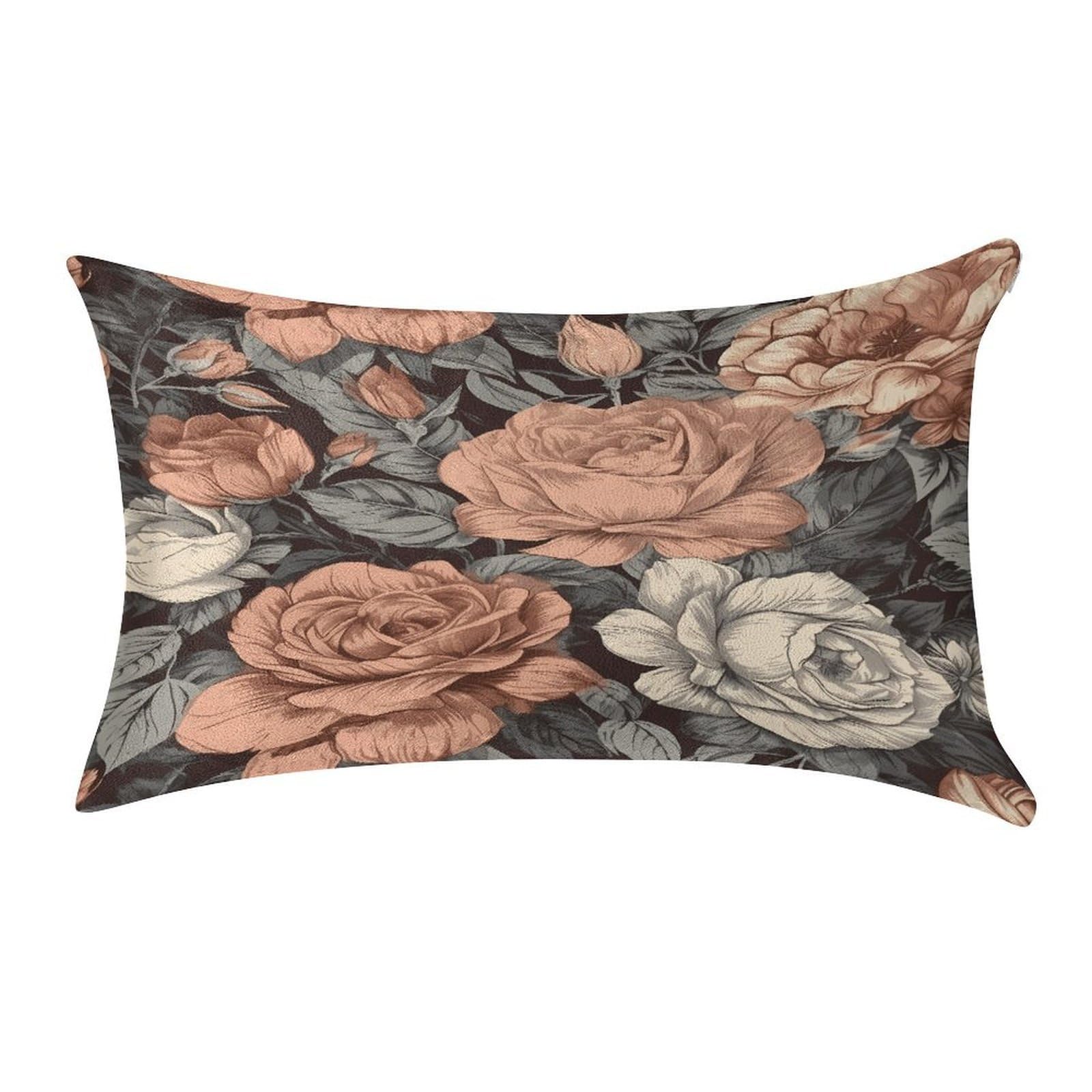 Btcowzrv Style Hand Drawn Rose Pattern Pillow Cover Pillow Case Pillowcase