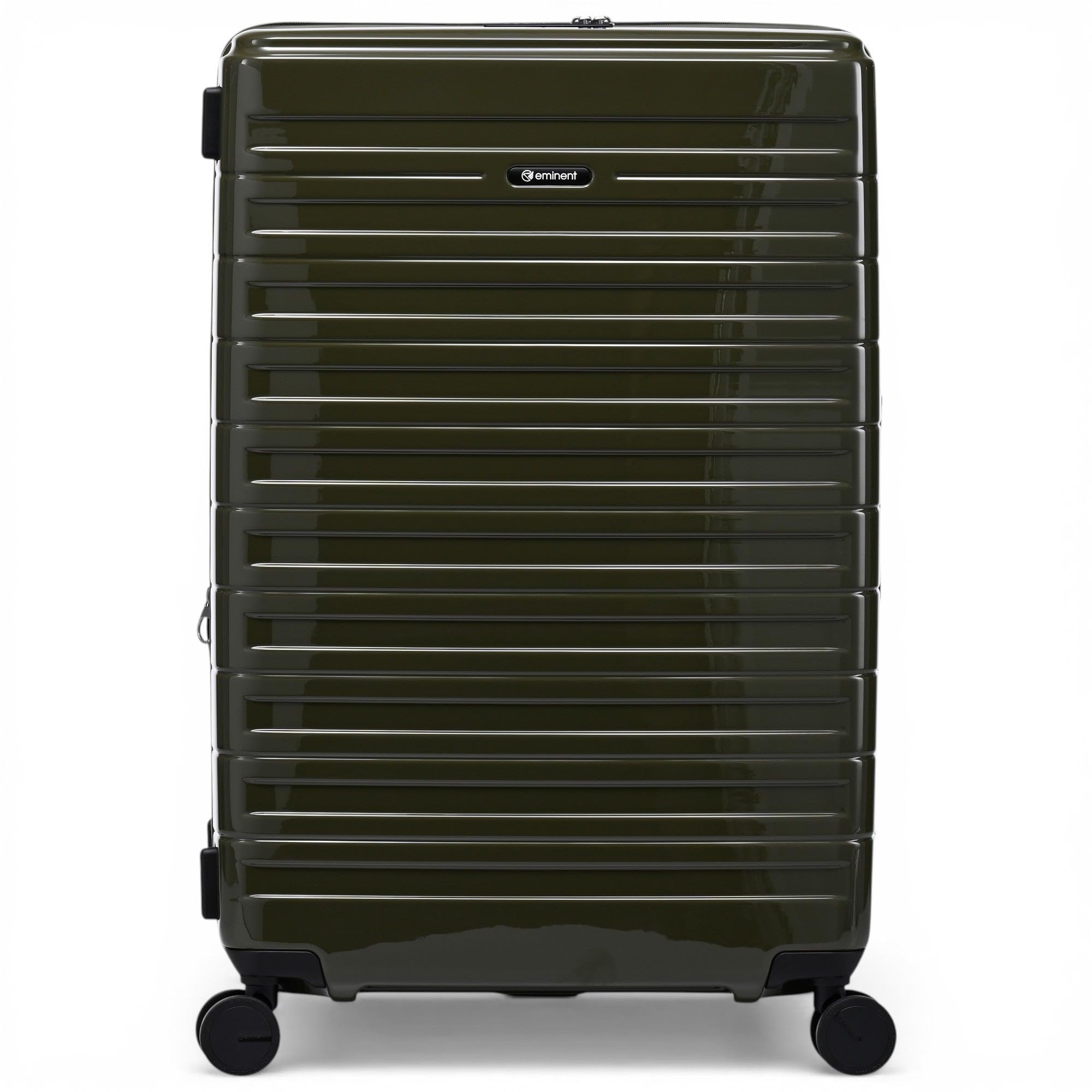 Eminent Voyager Maleta Grande 23 Kilos, Rígida para Facturar | Maleta grande para facturar, 4,4 kg, 112L, 158 cm, expandible 77x51x30 a 34, candado TSA, policarbonato, Verde Oscuro