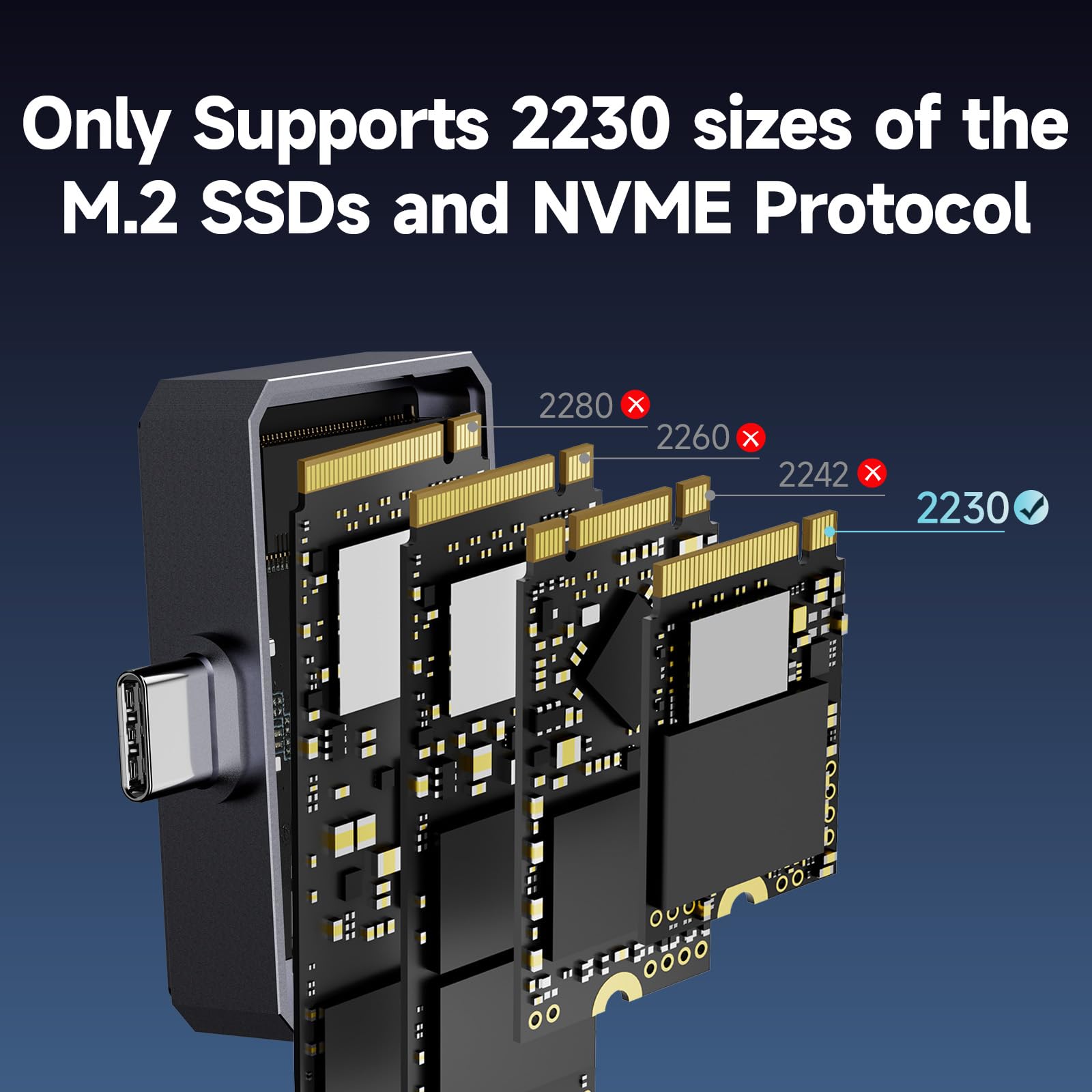 Fanxiang boîtier M.2 NVMe USB 3.2 Gen 2 10 Gbps alliage d'aluminium compatible 2230 PCIe NVMe