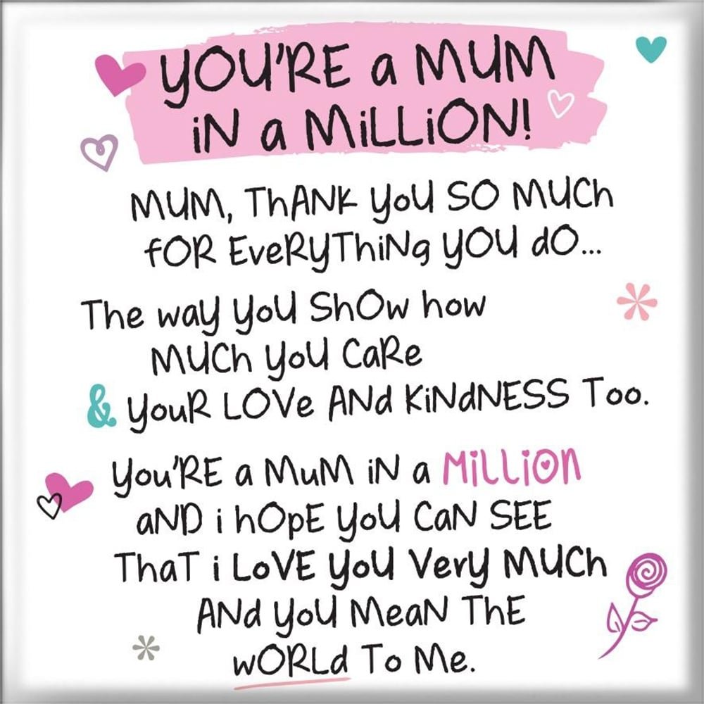 Wpl Inspired Words Magnet - You're A Mum In A Million