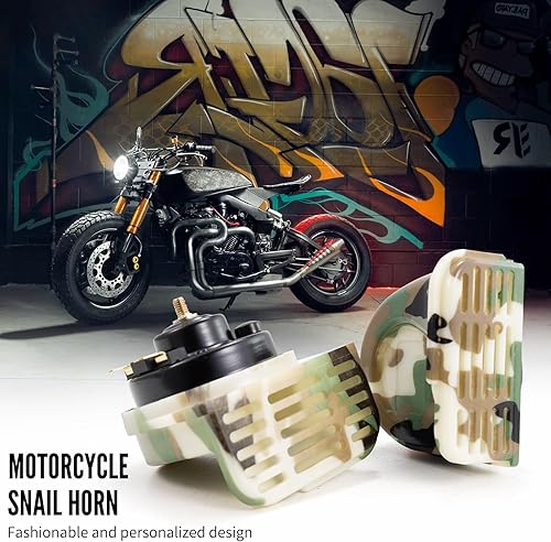 Miniatura 2 de FARBIN Bocinas de tren para camiones, motocicleta, 12 V, 150 dB, sonido de tren, kit de bocina de caracol súper fuerte para motocicleta, camión,