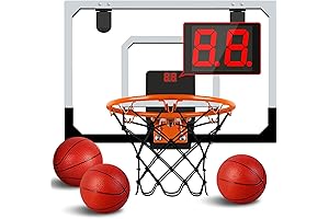 Indoor Basketball Hoop for Kids with Electronic Scoreboard