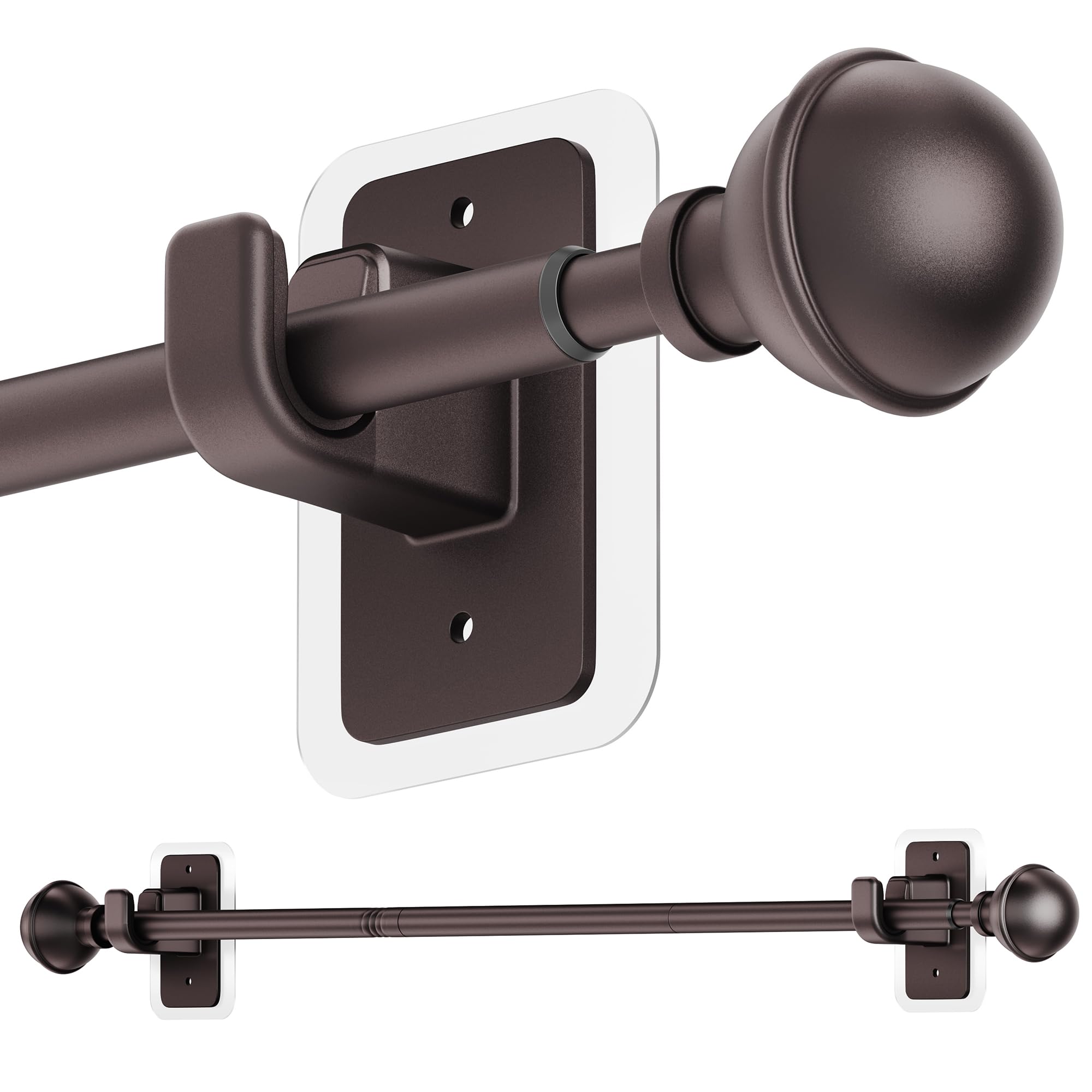 Photo 1 of ENJOYBASICS Adjustable Curtain Rod (Bronze, 28-47")