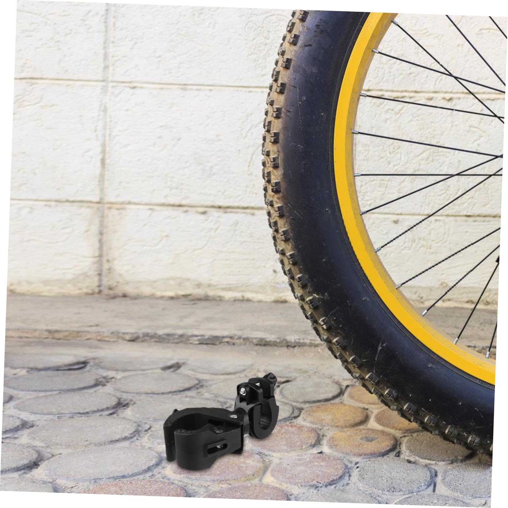 Toddmomy 2pcs Bike Light Holder with Rotatable Design Flashlight Bracket for Handlebar Lightweight Lamp Rack for Road Bikes for Outdoor Riding Black