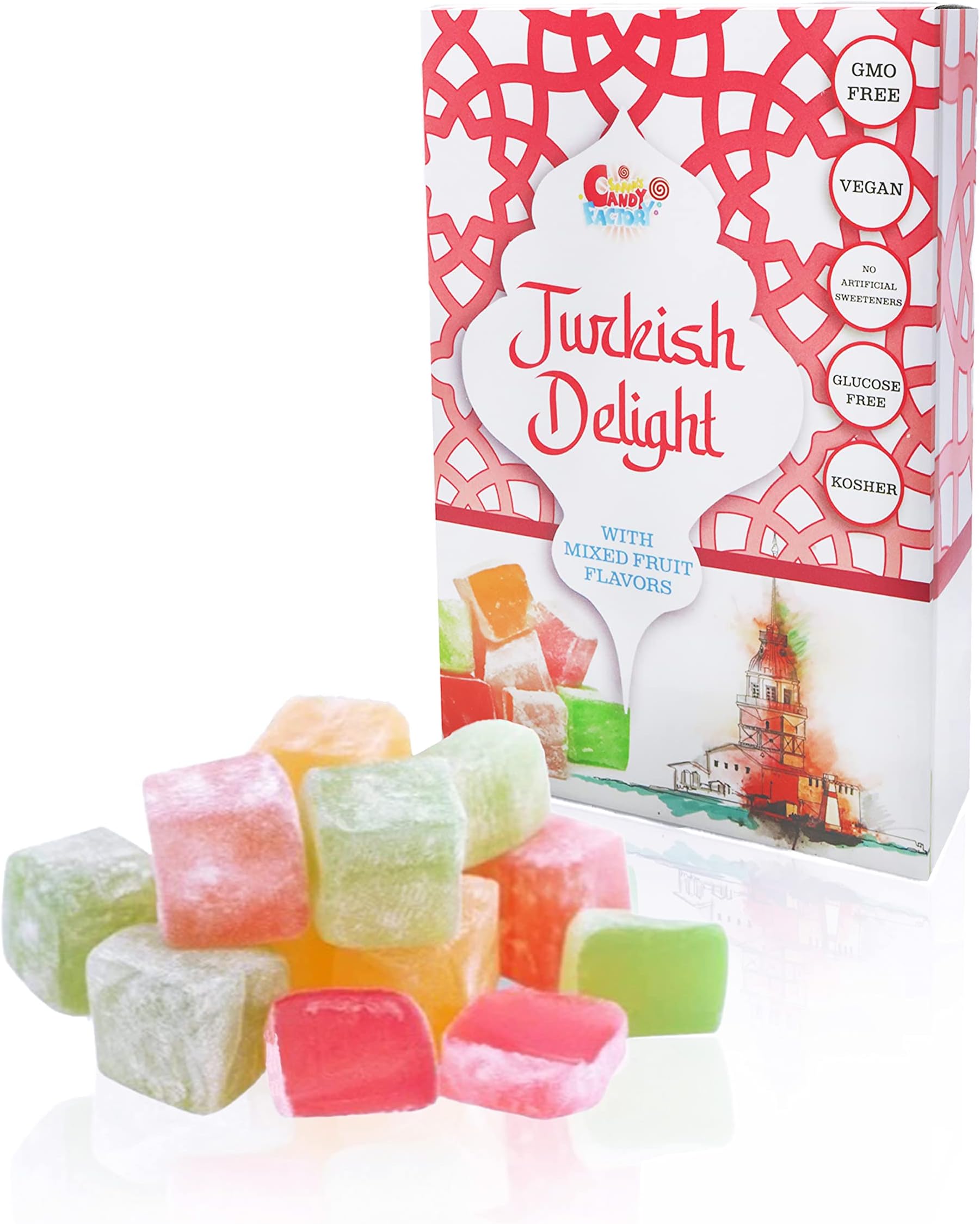 Turkish Delight with Assorted Fruit Flavors 8.8 oz