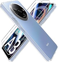 HTDELEC Cover for Xiaomi Redmi A3 4G (6.71 Inches) + Tempered Glass, Crystal Clear Thin Soft TPU Transparent Silicone Shockproof Case for Xiaomi Redmi A3 4G (Transparent-01)