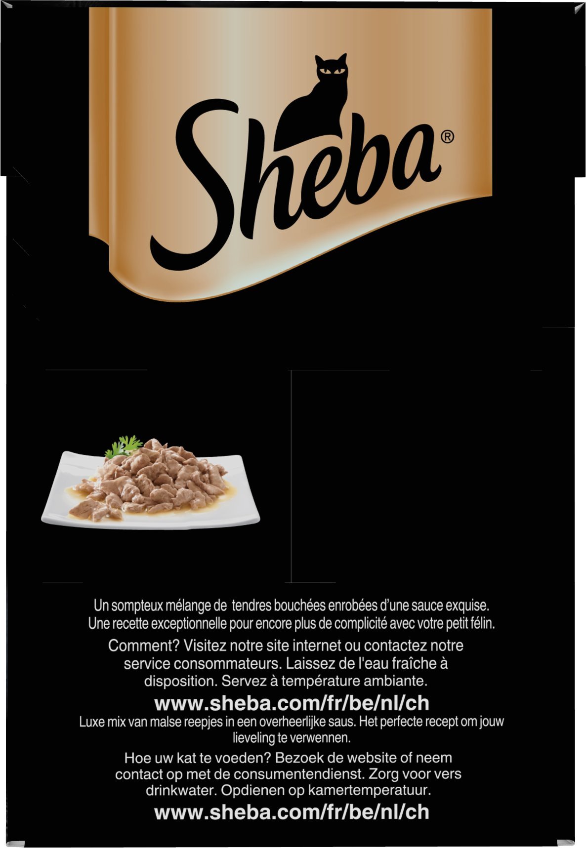 Sheba Mini filety w sosie dla dorosłych kotów - mokra karma dla kotów - selekcja lądowa i morska - Świeże woreczki 48 x 85g