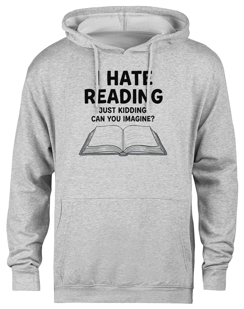 Introwertyczny Miłośnik Czytania Książek Szara Bluza Z Kapturem Unisex Bez Płci Unisex Grey Hoodie Genderless Pullover