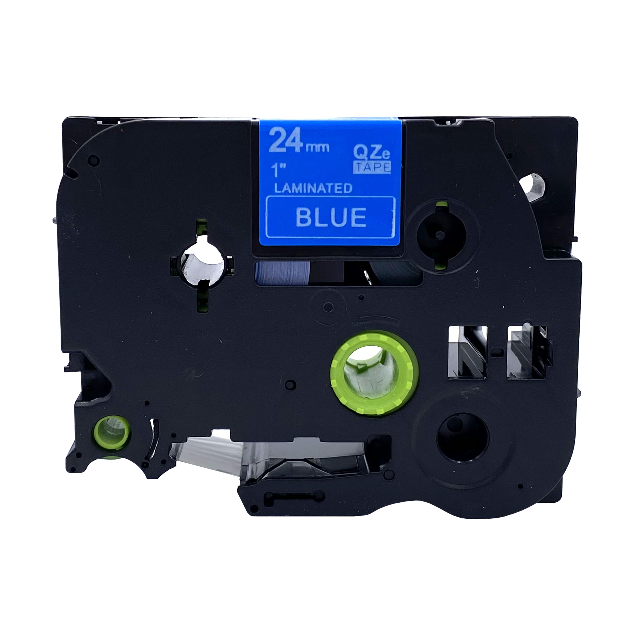 DULA Brother-kompatibel Schriftband TZe-555, 10 Kassetten, Brother P-touch, Weiß auf blau, 24 mm x 8 m