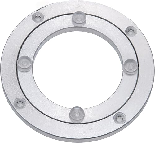 Placa giratoria de aluminio resistente Lazy Susan con rodamiento giratorio para mesa de comedor (4 pulgadas)