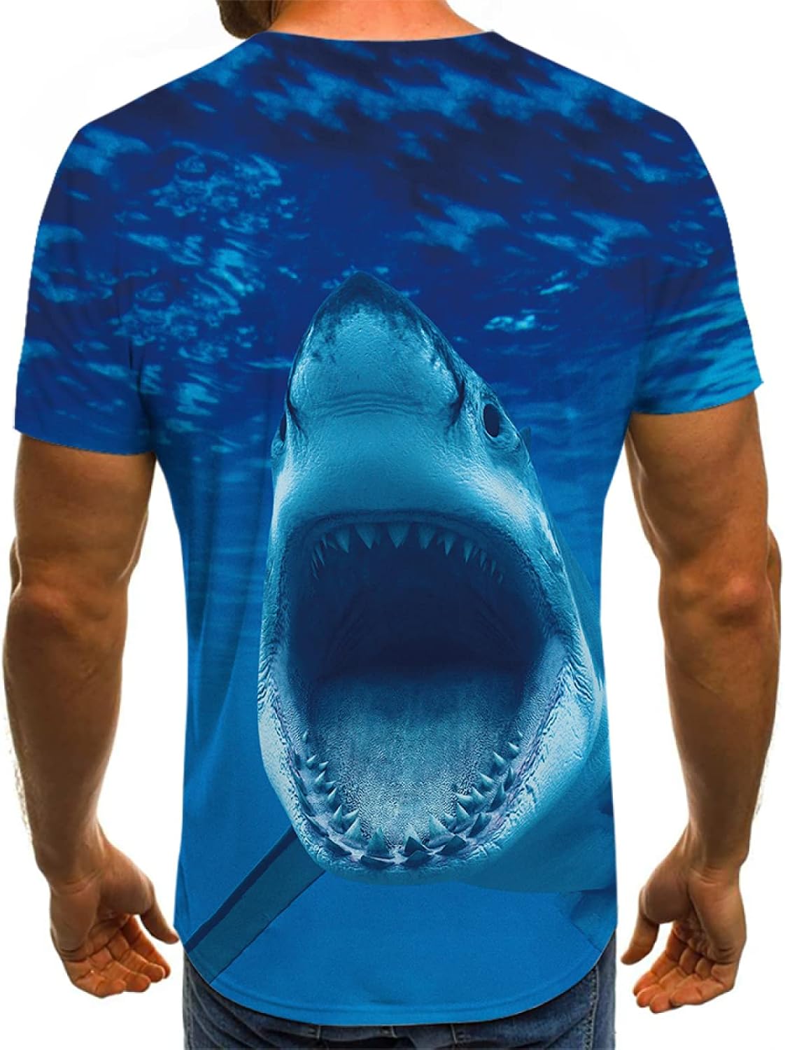HUUDNHYK Ocean Jaws 3D Print Men's 