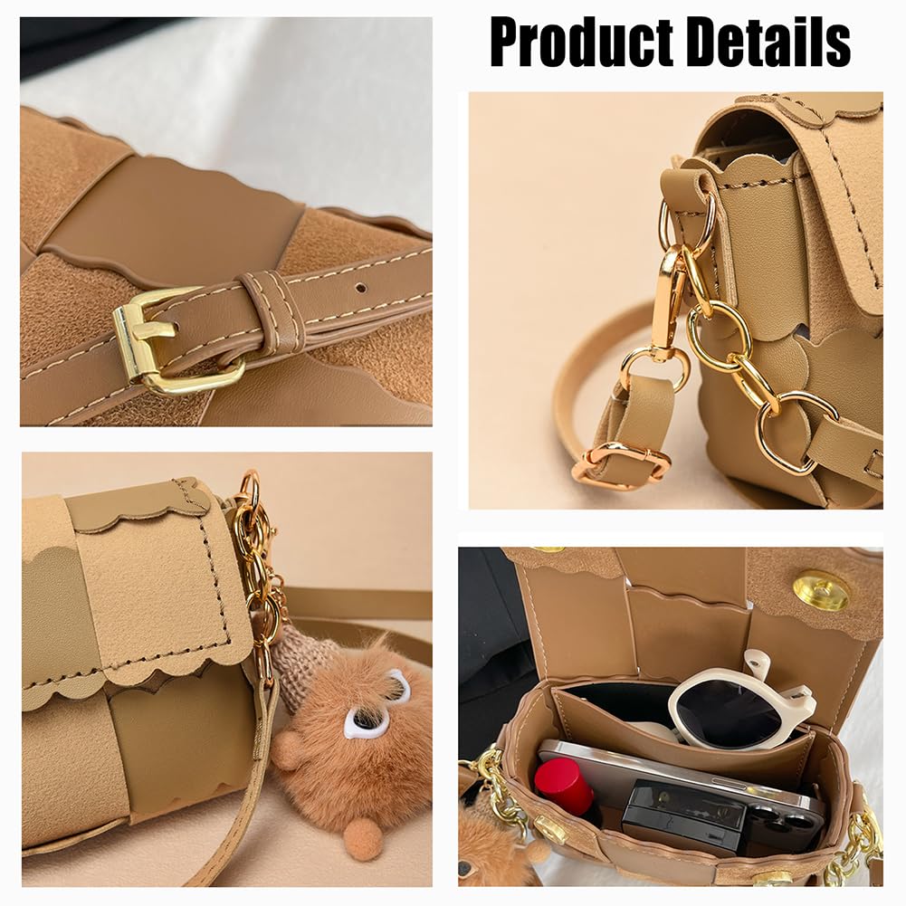 WADORN Kit per la Creazione di Borse a Tracolla, Imitazione di Pelle Fatta a Mano Punto di Pelle per la Creazione di Borse a Tracolla da Donna Kit per Borse Artigianali, Misty